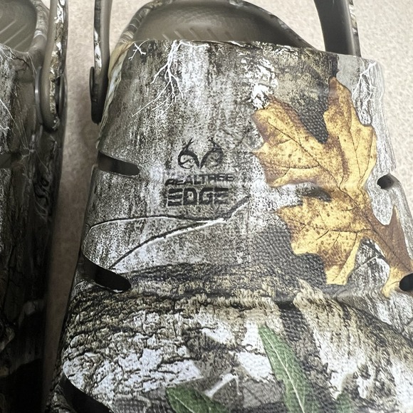 Rugged Shark REAL TREE EDGE Camo Camouflage Slip On Open Back Clogs Youth Size 4 - Picture 10 of 13